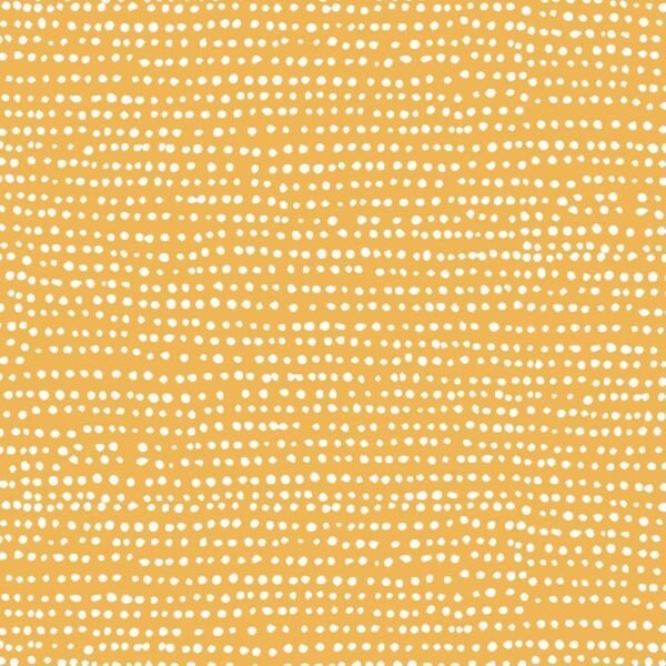 Algodón naranja lunares blancos