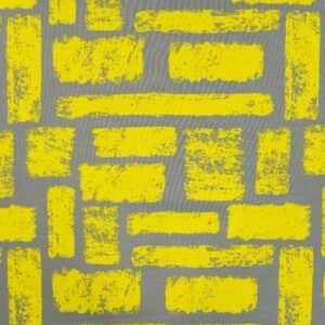 French Terry gris ladrillos amarillo flúor
