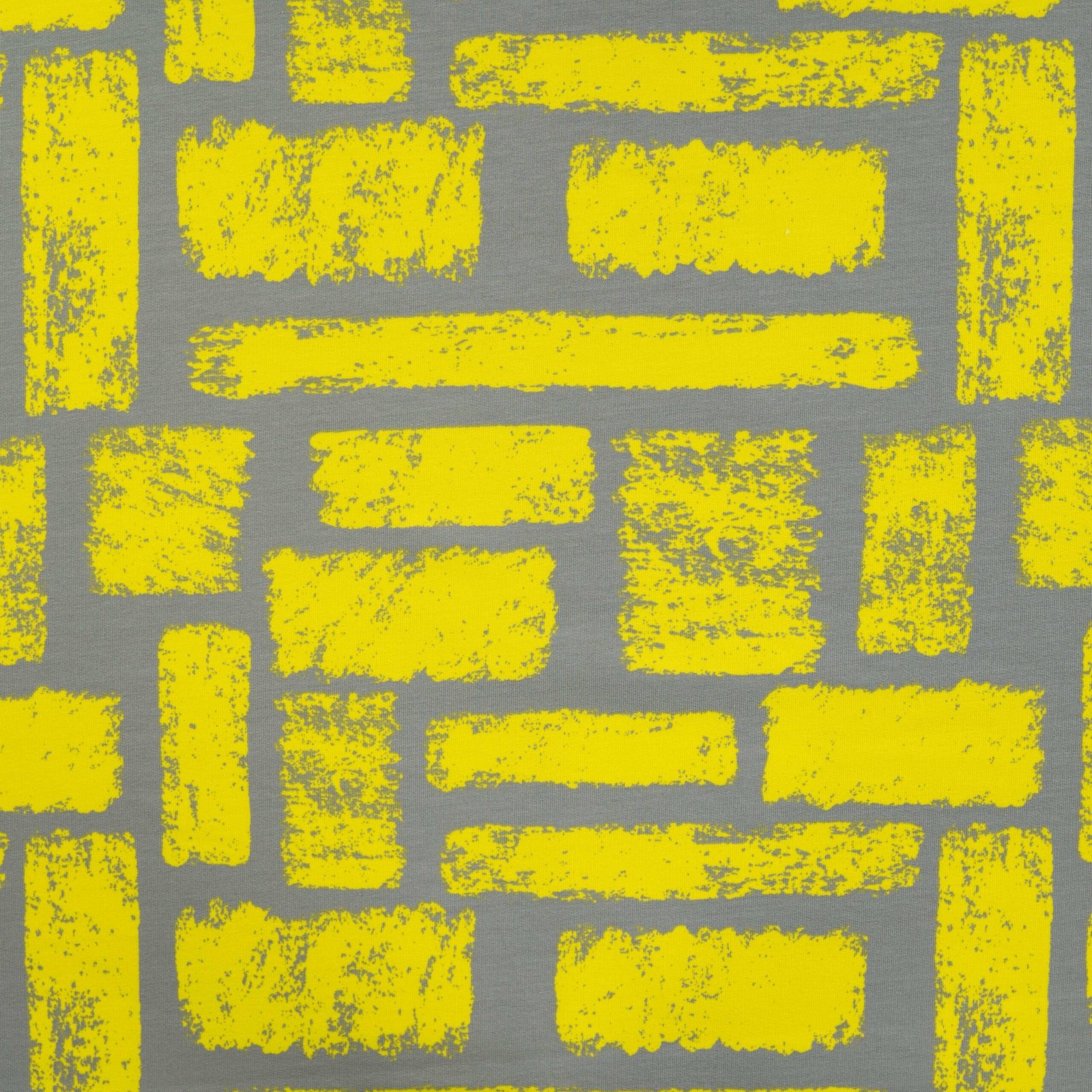 french terry gris y amarillo flúor