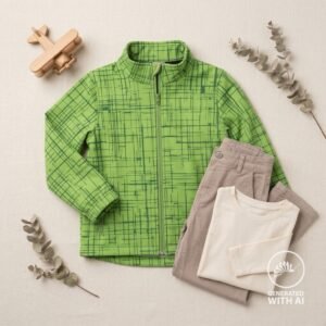 Softshell verde lima a cuadros