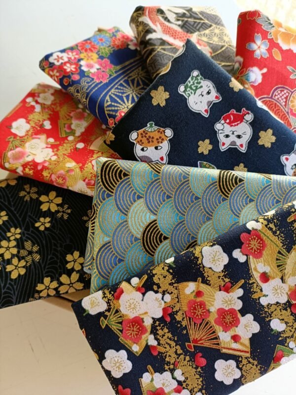 Set de 8 fat quarter de telas japonesas Jardín Imperial - Imagen 3