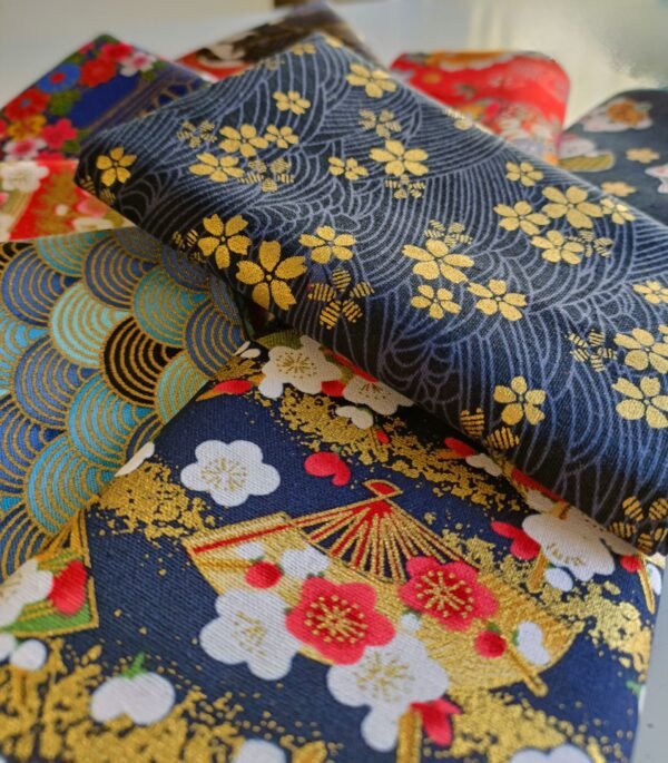 Set de 8 fat quarter de telas japonesas Jardín Imperial - Imagen 5