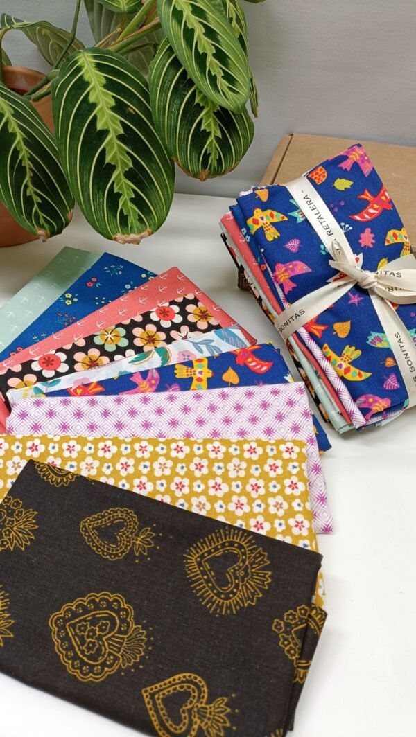 Pack de 9 fat quarter La Mexicanita - Imagen 4