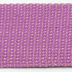 cinta de algodón con lúrex 40 mms violeta