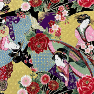 Percal de estilo japonés Sayuri geishas
