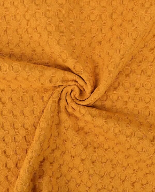 jacquard de algodón mostaza