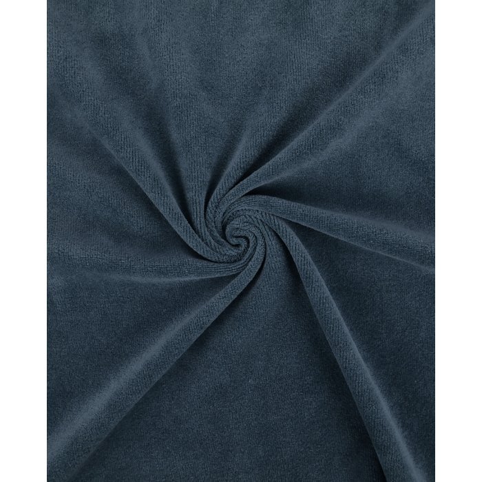 punto de terciopelo azul vaquero