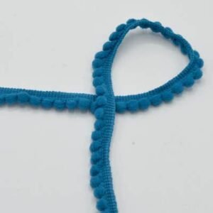 cinta de madroños pequeños azul petróleo