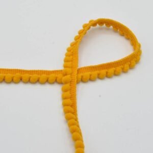 cinta de madroños pequeños mostaza