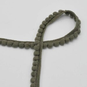 cinta de madroños pequeños verde militar