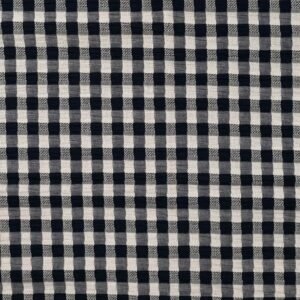 Seersucker cuadros azul marino y blanco