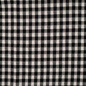 Seersucker cuadros blanco y negro