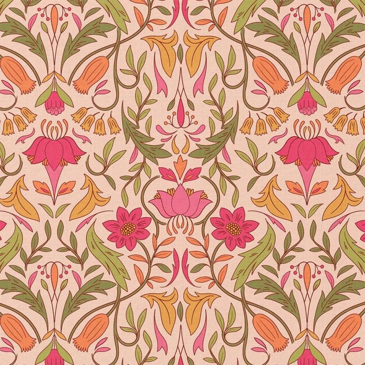 popelín tipo william morris