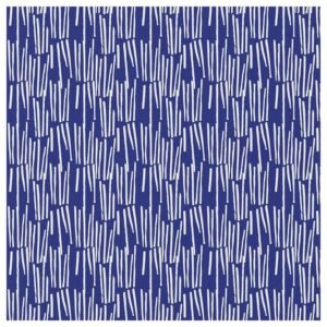 tela de algodón azul cobalto con rayas blancas