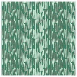 tela de algodón verde con rayas blancas
