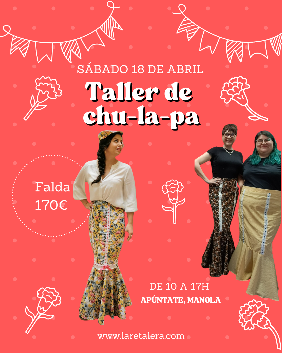 aprende a coser una falda de chulapa