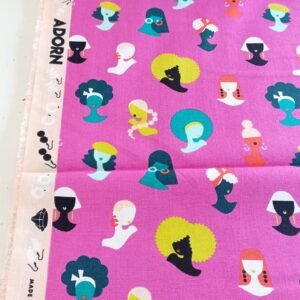 Algodón americano fucsia cabezas de mujer