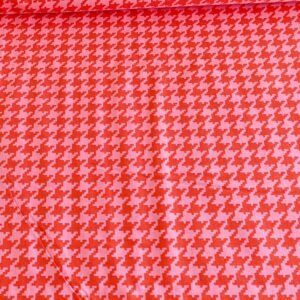 Algodón americano pata de gallo rosa y rojo