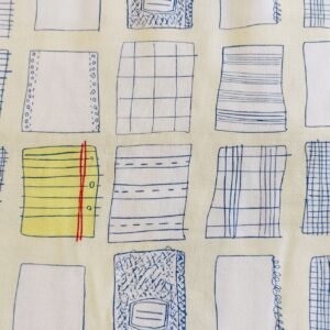 Algodón americano amarillo con cuadernos