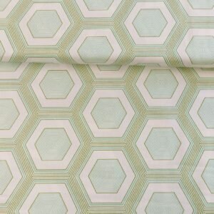 Algodón americano hexágonos en verde