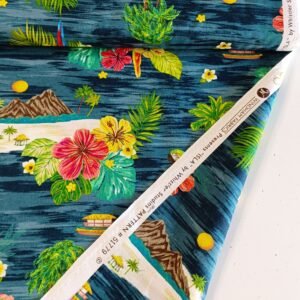 Algodón americano azul hawaiiano