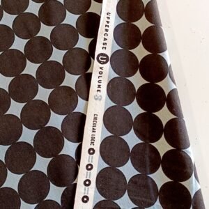 Algodón americano gris con lunares negros