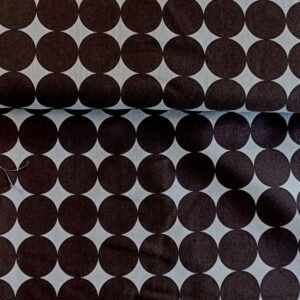 Algodón americano gris con lunares negros