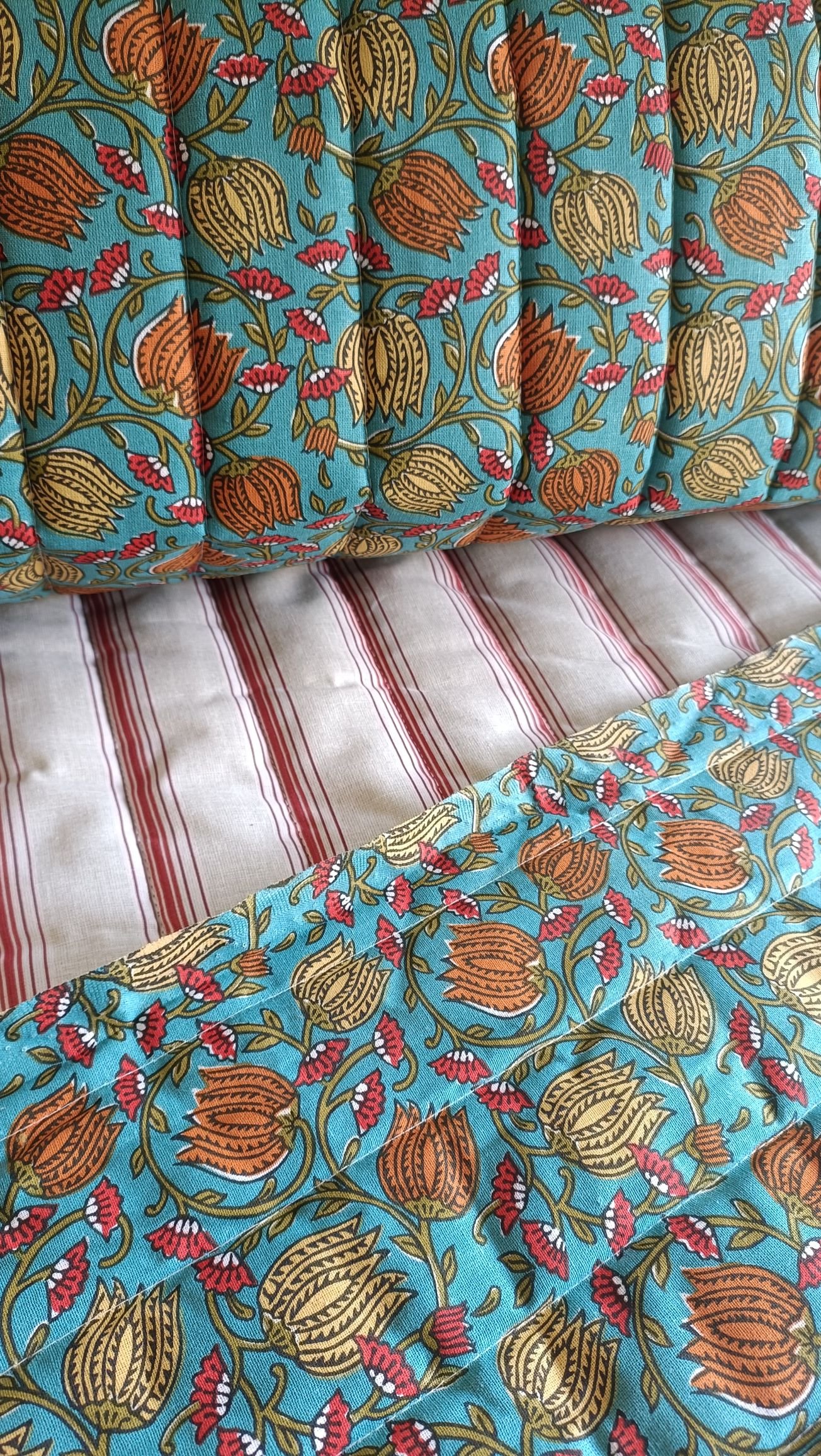 doble cara flores y rayas