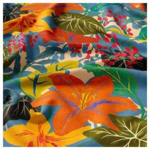 Viscosa con flores exóticas