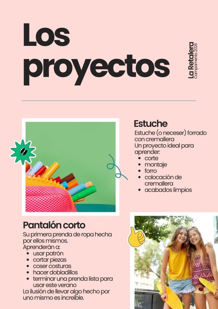 campamento urbano de costura para adolescentes