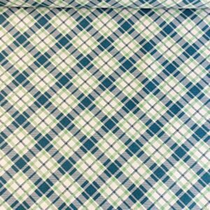 Algodón americano cuadros tartán en verde