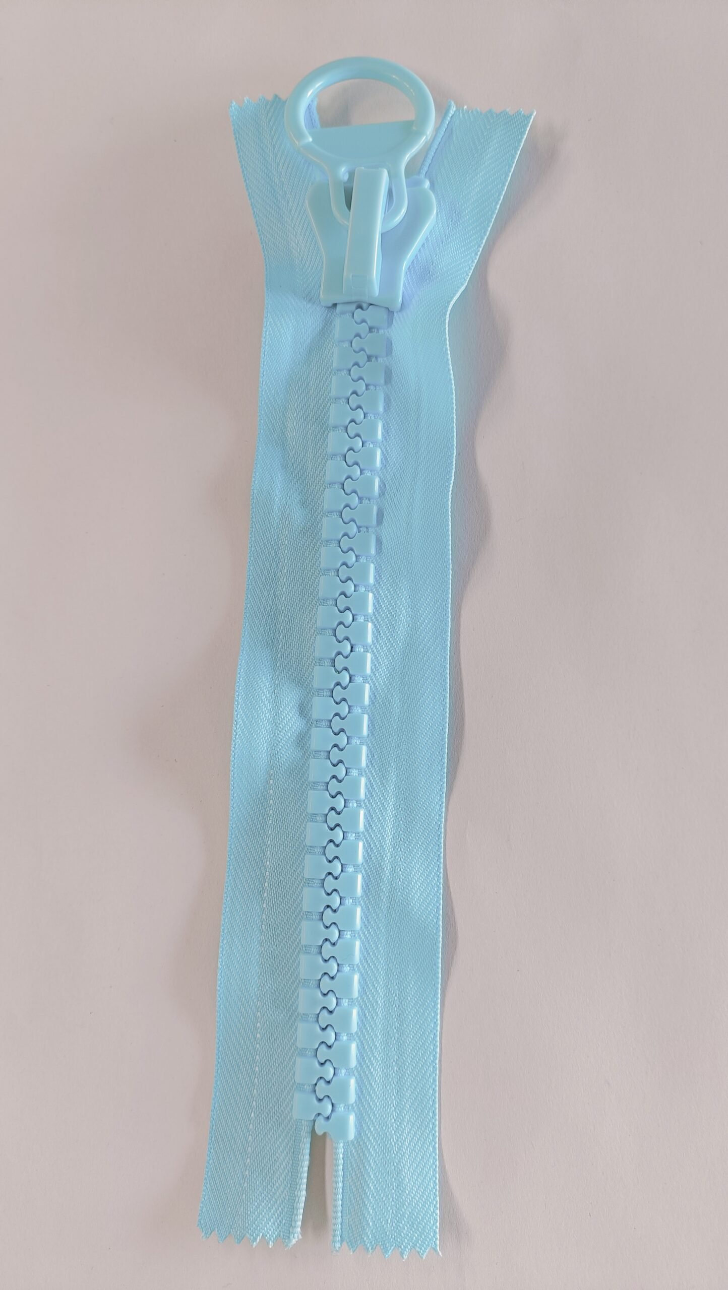 cremallera gigante azul bebé