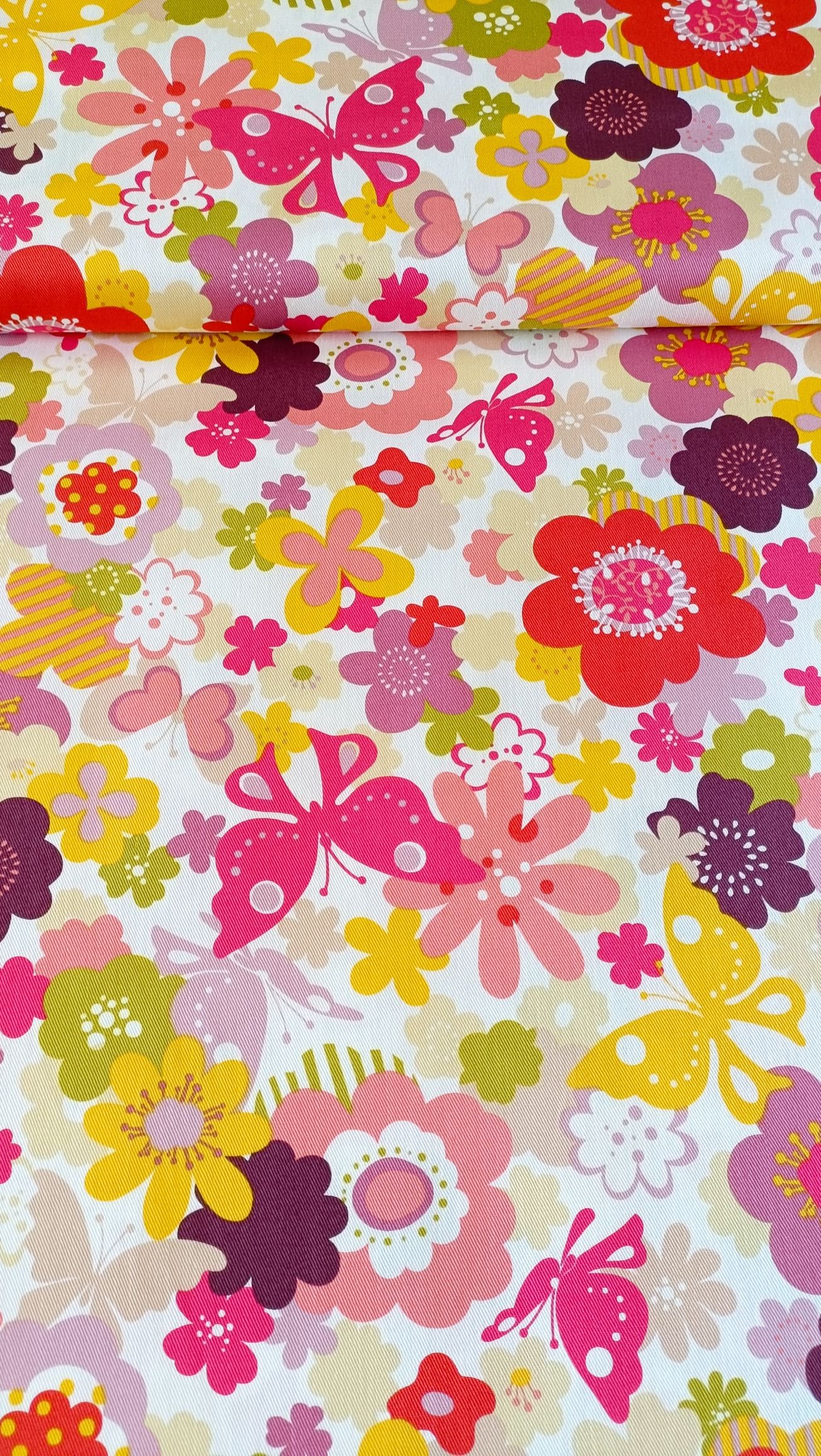 semi loneta de lores japonesas