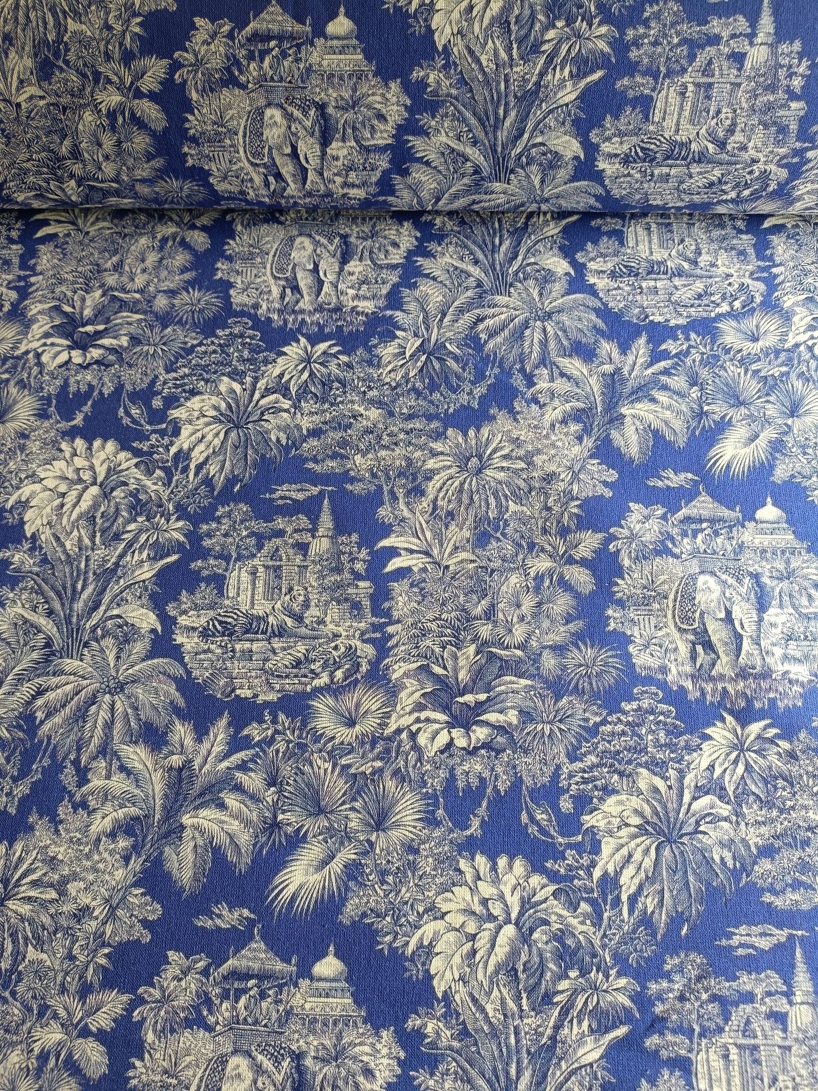 toile de jouy azul y blanca