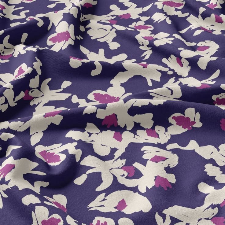 viscosa violeta con motivos abstractos