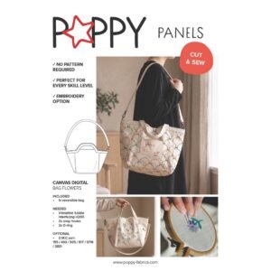 Panel de bolso shopper florecitas