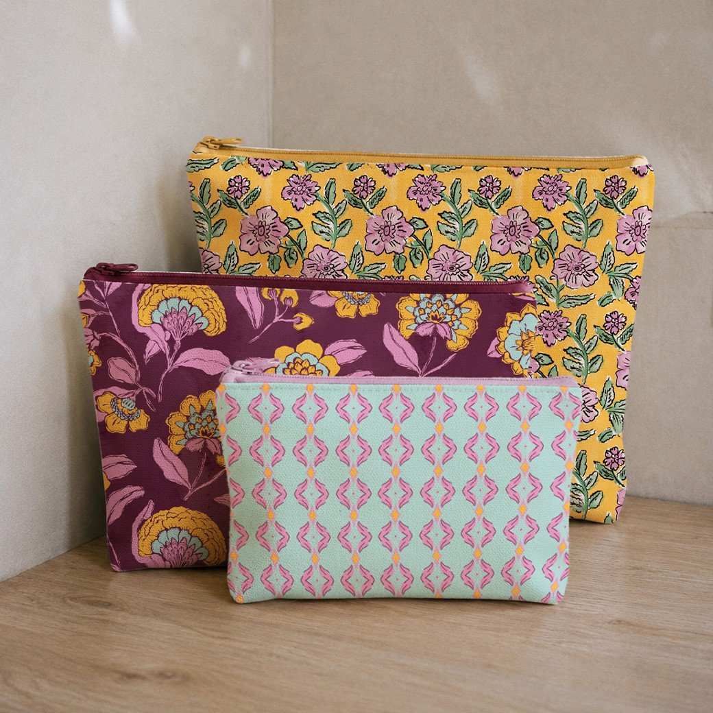 panel cortar y coser bolso shopper con neceseres
