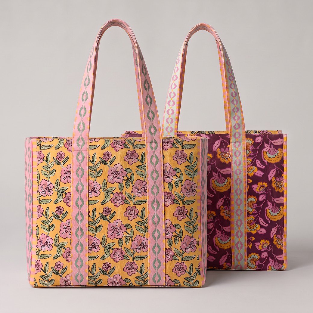 panel bolso shopper con neceseres