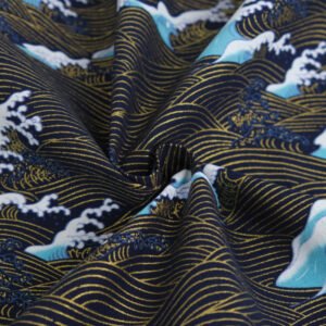 Percal de estilo japonés olas