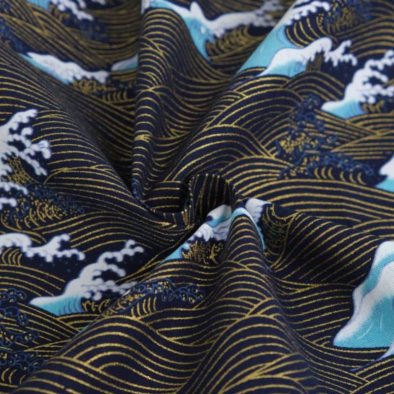 Percal de estilo japonés olas - Imagen 2