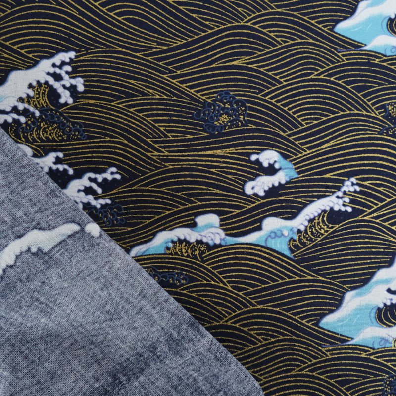 Percal de estilo japonés olas - Imagen 4