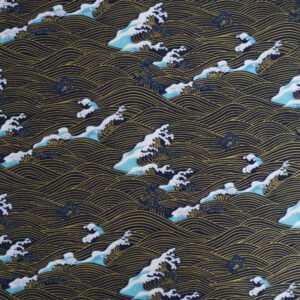 Percal de estilo japonés olas
