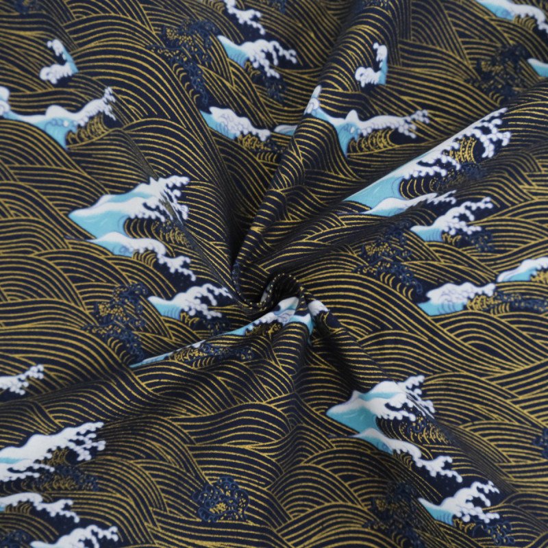 Percal de estilo japonés olas - Imagen 3