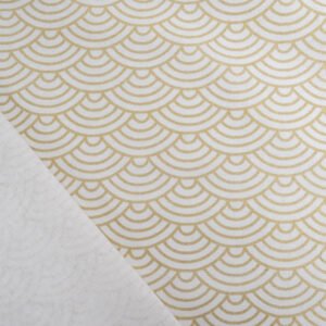 Percal de estilo japonés de ondas doradas