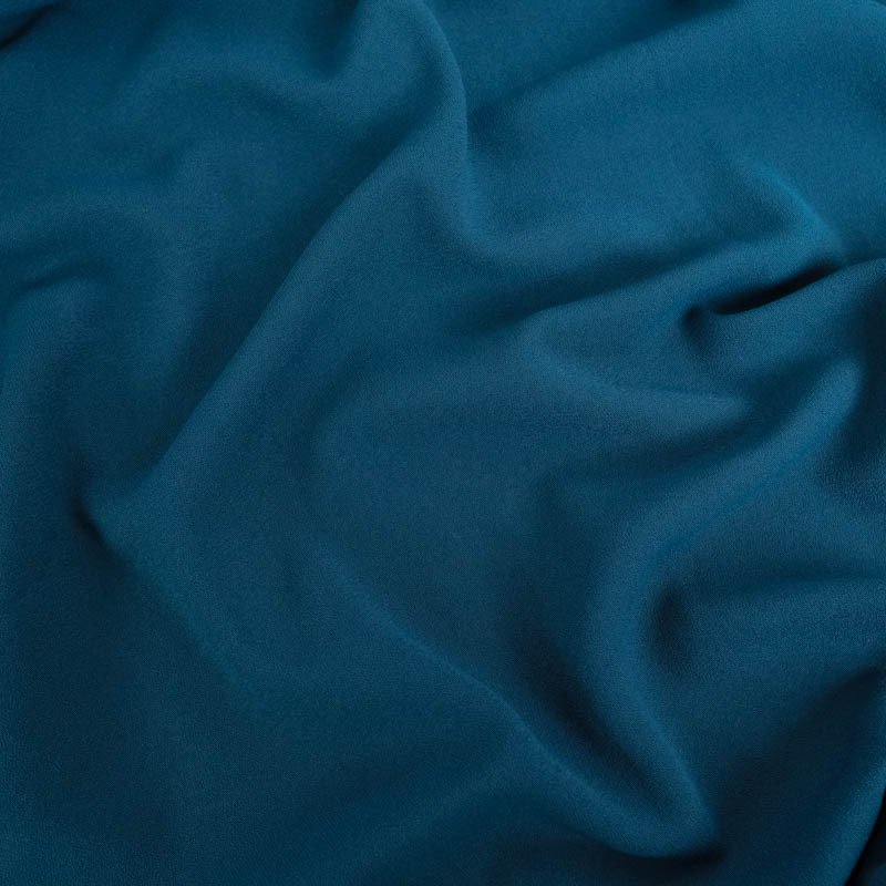 crepe grueso azul petróleo