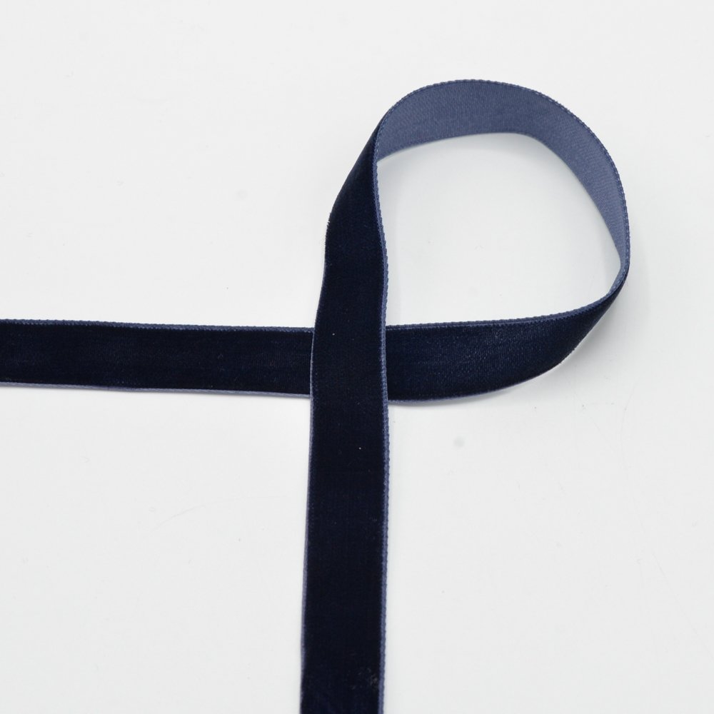 lazo de terciopelo azul marino